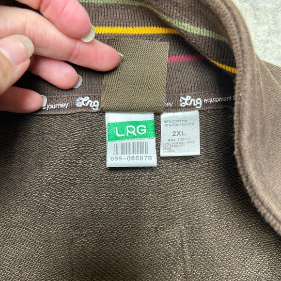 LRG Lifted Research Group Full Zip Track Jacket Mens 2XL Brown - Picture 7 of 11